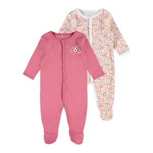 Name It Babyslaappak met lange mouwen voor meisjes (set van 2) (Rose)