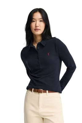 Women's Polo Shirt Long Sleeve Slim Fit POLO-SHIRT-L-S4