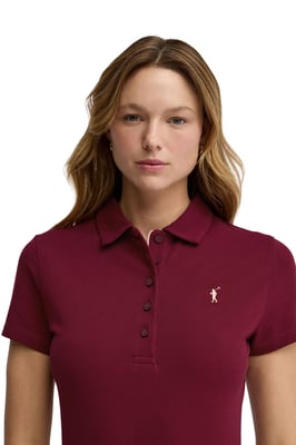 Women's Short Sleeve Polo Neck Dress DRESS2