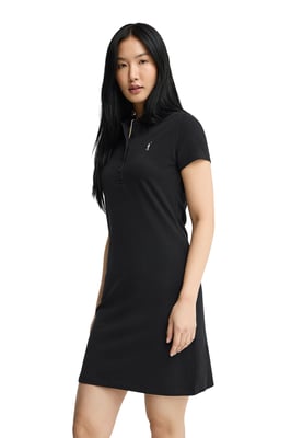 Women's Short Sleeve Polo Neck Dress DRESS2