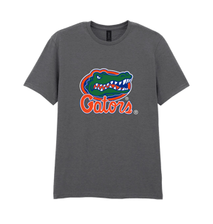 Florida Gators Mascot Logo Graphic Charcoal T-Shirt