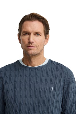 Men's Crew Neck Cable Knit Sweater PULLOVER14