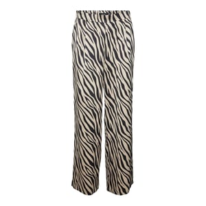 Vero Moda Damesbroek met wijde pijpen en zebraprint van Lisa (Zwart)