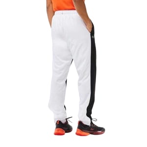 Lacoste Slanke trainingsbroek voor heren met kleurblokken (Zwart/Wit)
