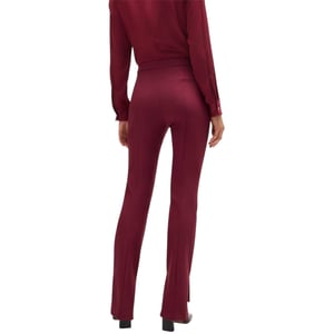 Boss Tizena-broek met hoge taille voor dames (Donkerrood)