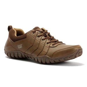 Caterpillar Instruct Suède Heren Donkerbeige Veterschoenen