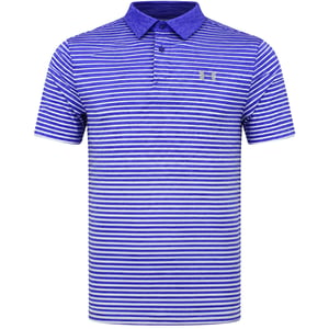 Under Armour Trajectory Stripe Mens Blue Golf Polo Shirt