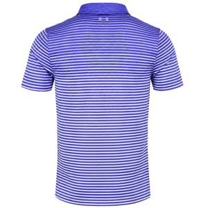 Under Armour Trajectory Stripe Mens Blue Golf Polo Shirt