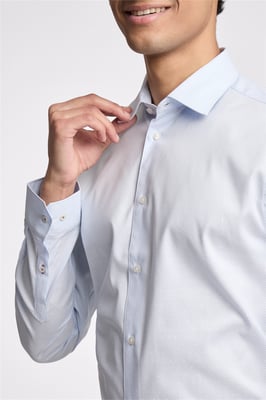 Long Sleeve Slim Fit Formal Shirt in Pale Blue