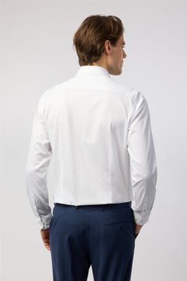 Long Sleeve Slim Fit Formal Shirt in White