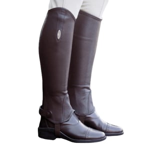 Brogini Unisex Adult Vicenza Leather Tall Gaiters (Black)