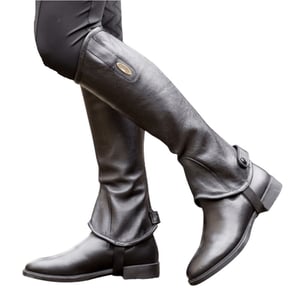 Brogini Unisex Adult Vicenza Leather Tall Gaiters (Black)
