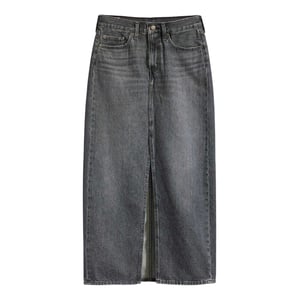 Levis Denim maxi-rok met hoge taille voor dames (Zwart)