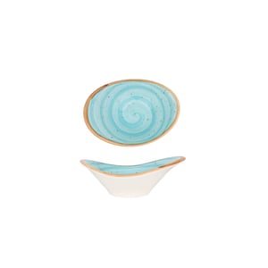 Bonna Serveerschaal aqua porselein 10 cm (45cc) set van 2
