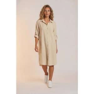FOS Amsterdam Fos 7771 jurk lina uni beige
