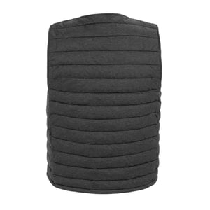 Firetrap Gewatteerd heren gilet met logo (Donkergrijs mergel)