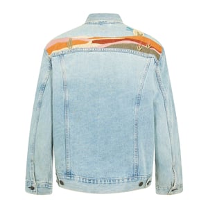 Levis Heren-truckerjack van denim met borduursels (Licht Denim)