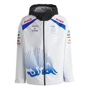 Hugo BW Visa Cash App Red Bull-jas met capuchon voor heren (Wit)