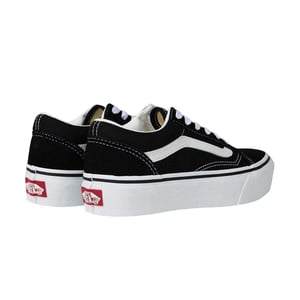 Vans Barn Old Skool Sidrems Plattformsskor (Svart/Vit)