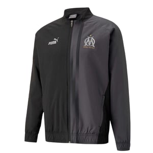 Puma Heren Prematch Olympique De Marseille FC Track Jacket (Zwart)