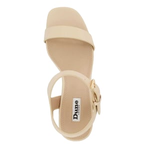 Dune London Dames/Dames Jarell Leren Blok Sandalen (Ecru)