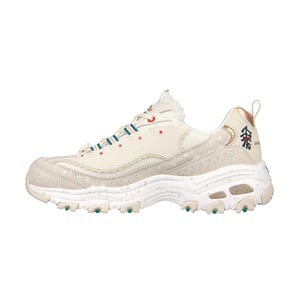 Skechers Dames DLites Kerst Suède Sneakers (Off White)