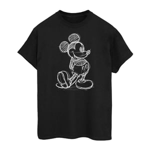 Disney Heren Mickey Mouse Schets Katoen T-Shirt (Zwart)