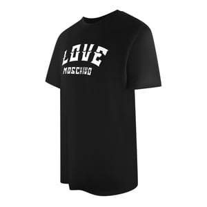 Love Moschino Heren Vet Logo T-Shirt (Zwart)