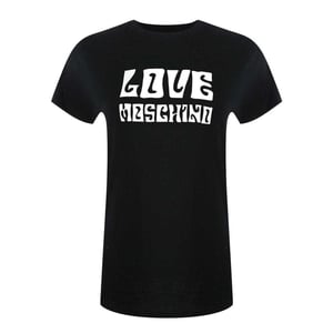 Love Moschino Dames/Dames Groovy Logo T-shirt met korte mouwen (Zwart)