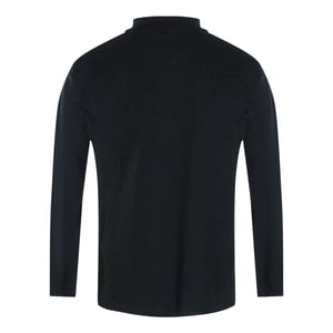 Love Moschino Heren Hart Katoenen Poloshirt Met Lange Mouwen (Zwart)