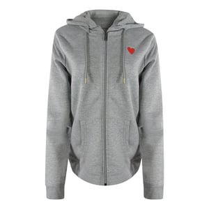 Love Moschino Dames/Dames Hart Katoen Full Zip Hoodie (Grijs/Rood)