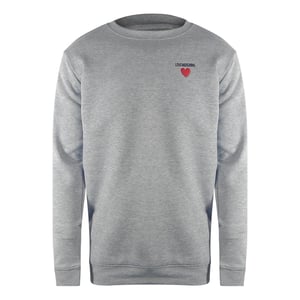 Love Moschino Heren Sweatshirt met hartlogo (Grijs)
