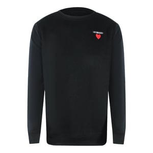 Love Moschino Heren Sweatshirt met hartlogo (Zwart)
