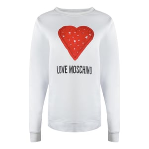 Love Moschino Dames/Dames Sweatshirt met Hart Logo (Wit)
