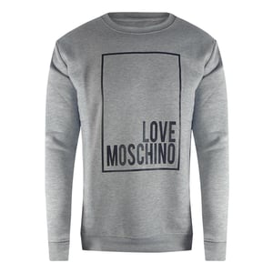 Love Moschino Heren Box Logo Sweatshirt (Grijs)