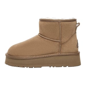 EverAu Dames Mini Classic Koe Suède Boots (Kastanje)
