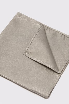 Jacquard Pocket Square in Silver