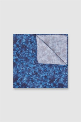 Floral Pocket Square in Blue