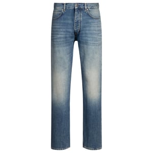 Hugo Slanke herenjeans met 5 zakken (Medium Blauw)