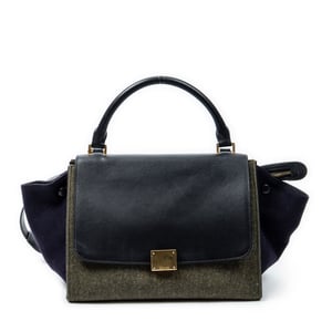 Small Tricolor Trapeze Shoulder Bag