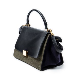 Small Tricolor Trapeze Shoulder Bag