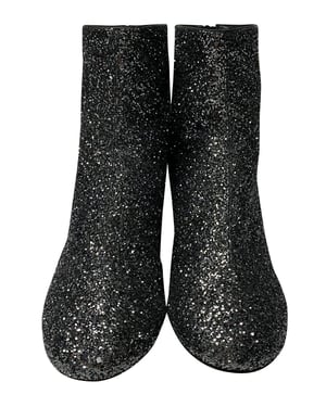 Isabel Marant Ritza Glitter-coated Ankle Boots in Glitter Silver
