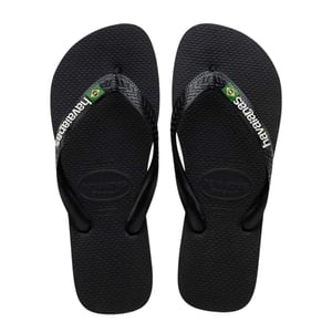 Havaianas Unisex-teenslippers voor volwassenen, model Brasil (Zwart)
