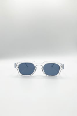 Angular Wayfarer Sunglasses In Clear
