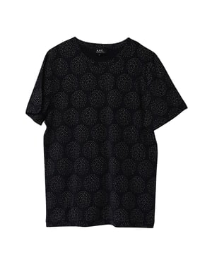 A.P.C. Prickig kortärmad t-shirt i svart bomull med rund hals