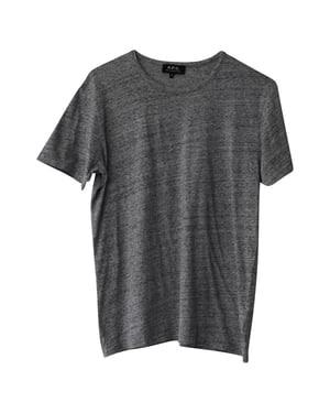A.P.C. Kortärmad t-shirt med rund hals i grå bomull