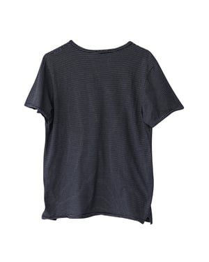 A.P.C. Randig kortärmad t-shirt med rund hals i marinblå bomull