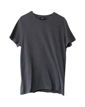 A.P.C. Kortärmad t-shirt med rund hals i grå bomull