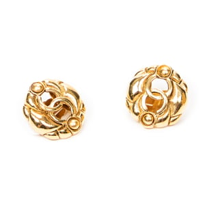 CC Round Clip On Earrings  Earrings