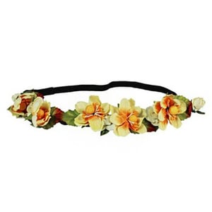 Two Pack Floral Flower Head Garland Crow